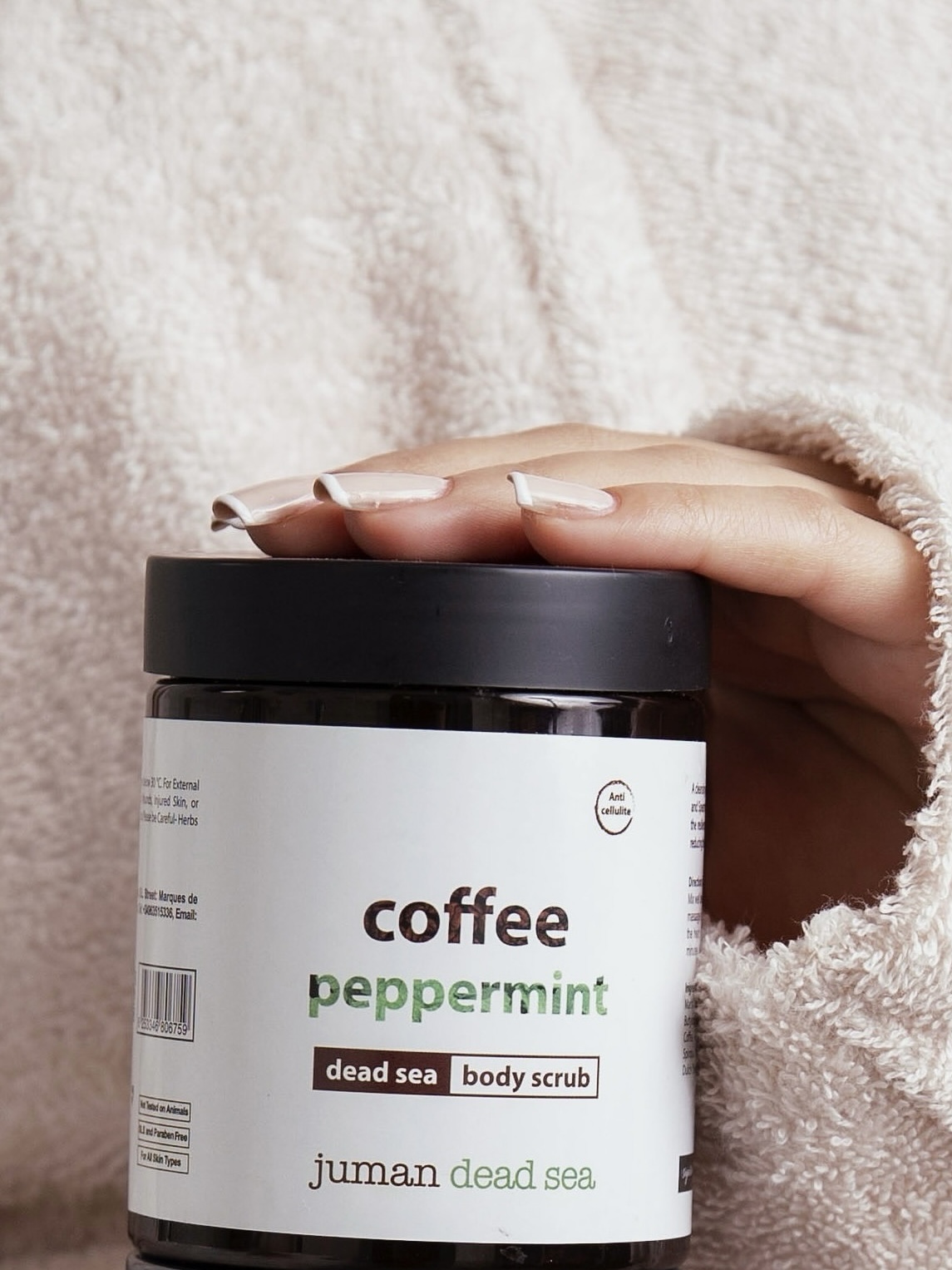 coffee peppermint dead sea body scrub