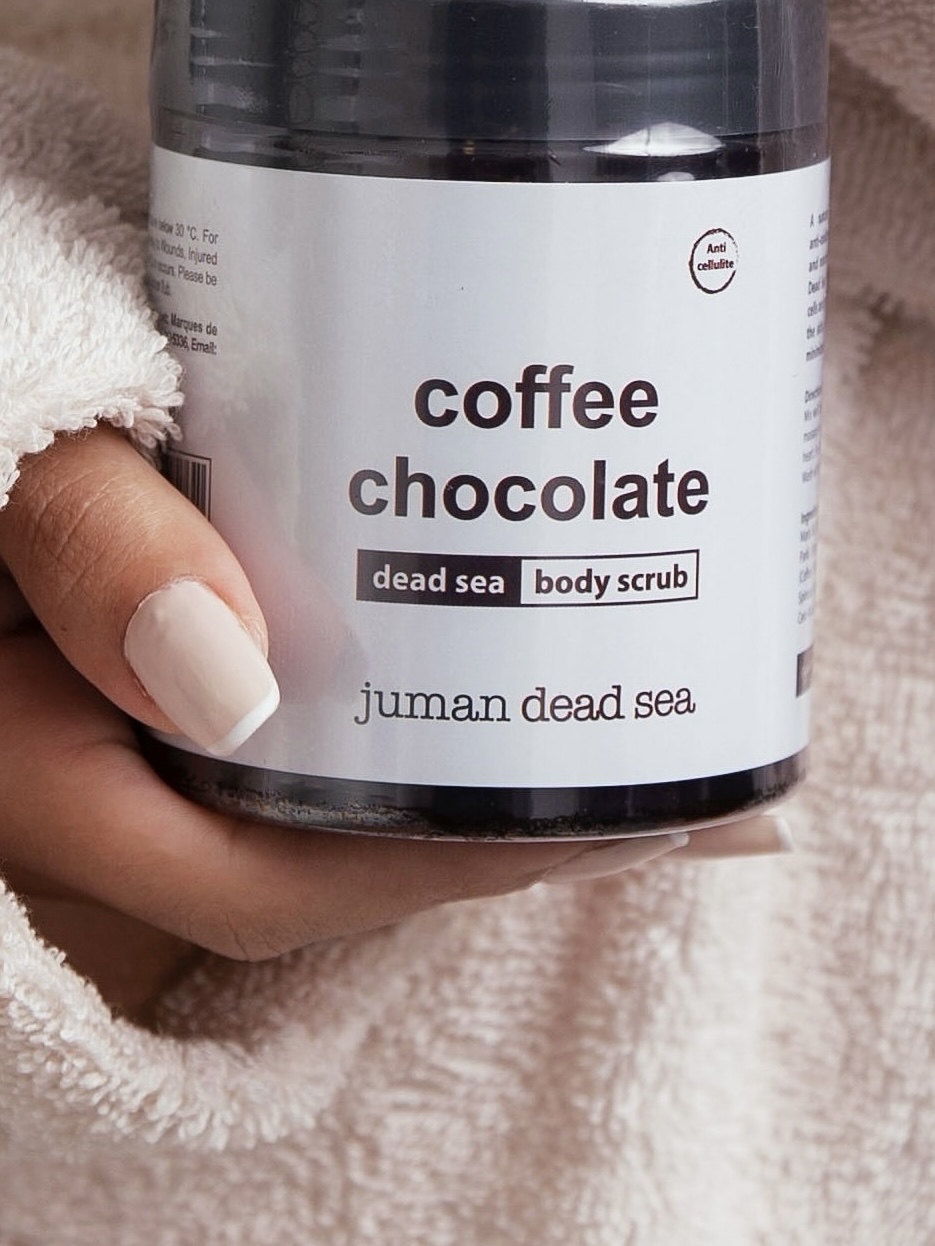 coffee chocolate dead sea body scrub