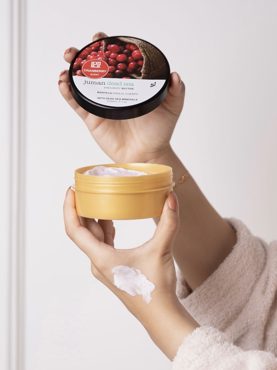 shea body butter  cranberry scent round