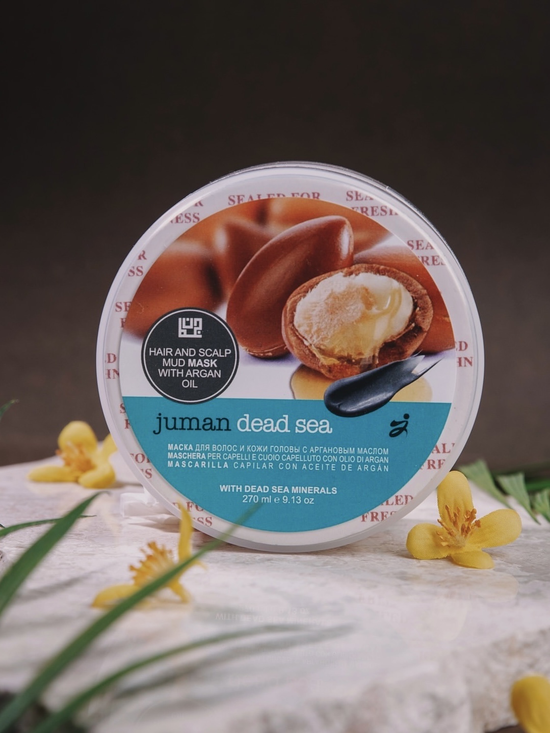 hair mask with argan oil with dead sea minerals